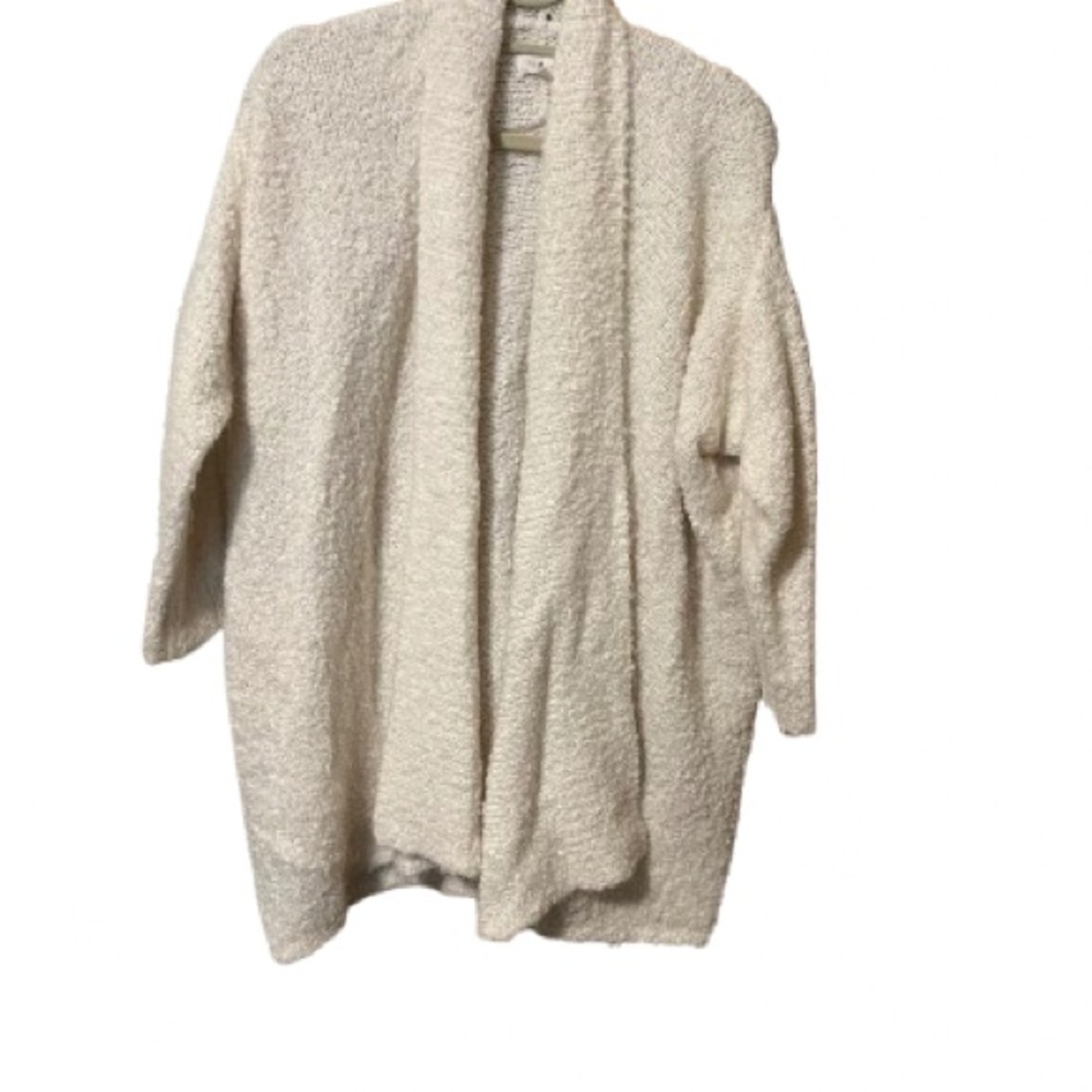 Lou & Grey Cream Textured wool/alpaca/acrylic blend Cardigan